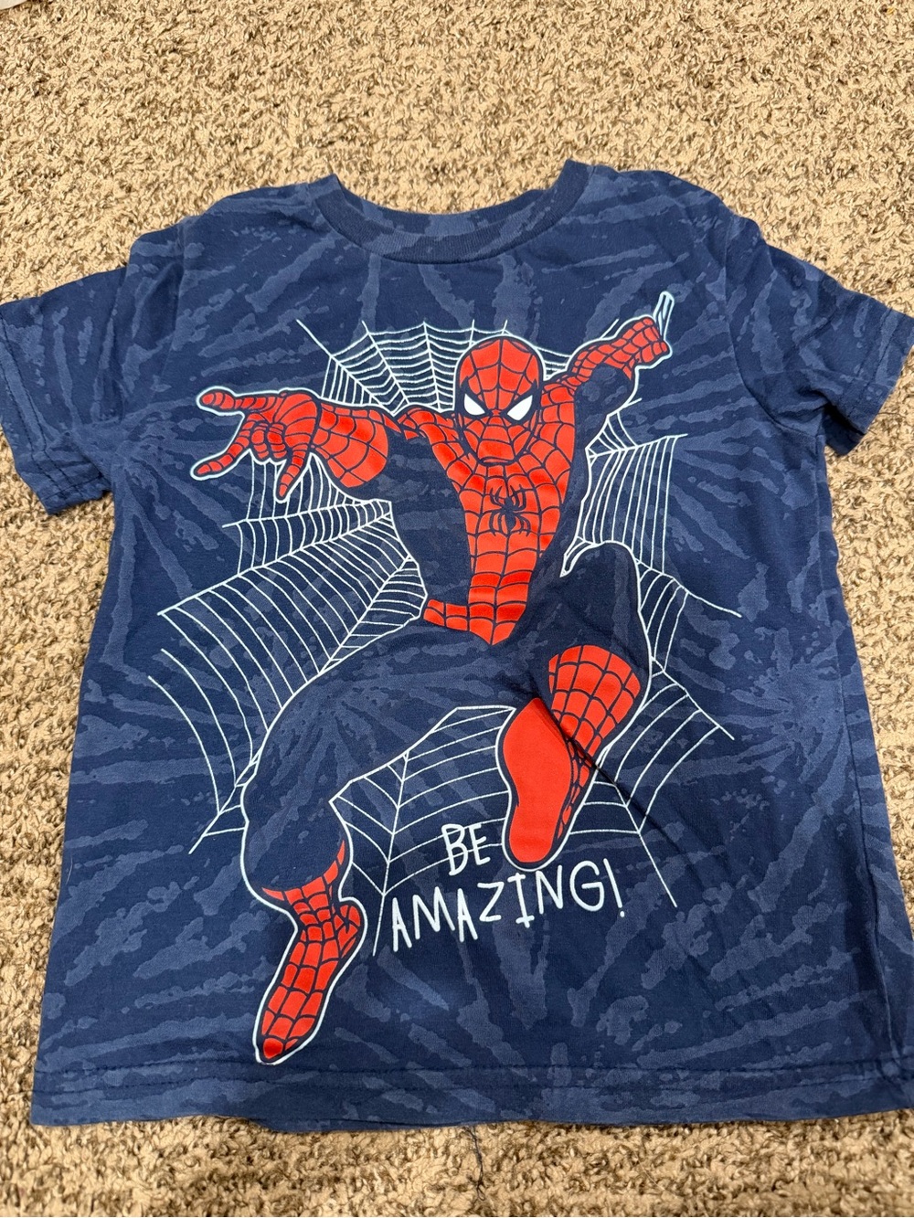 Marvel Spider-Man Navy Blue and Red Graphic Tee - Be Amazing